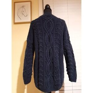 1993 vintage hand knitted oversized chunky cable knit pom pom Express sweater S